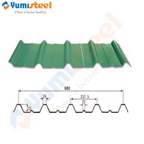 hojas de panel de pared corrugado perfilado trapezoidal