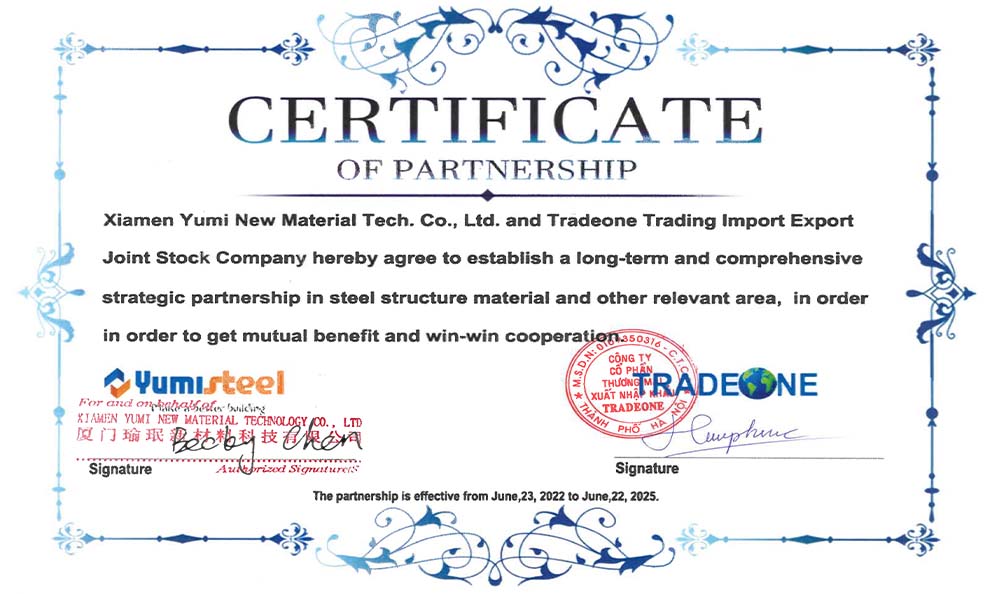 Certificado de asociación-Yumisteel