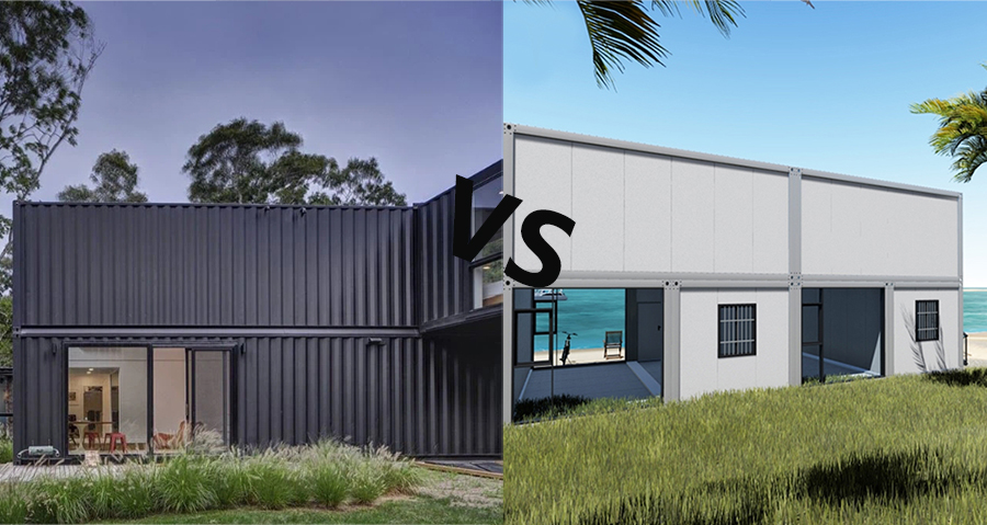 shiping container vs perfab container