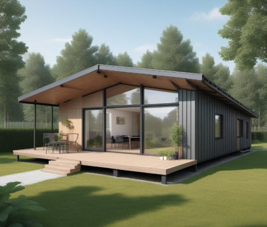 Double Slope Roof House