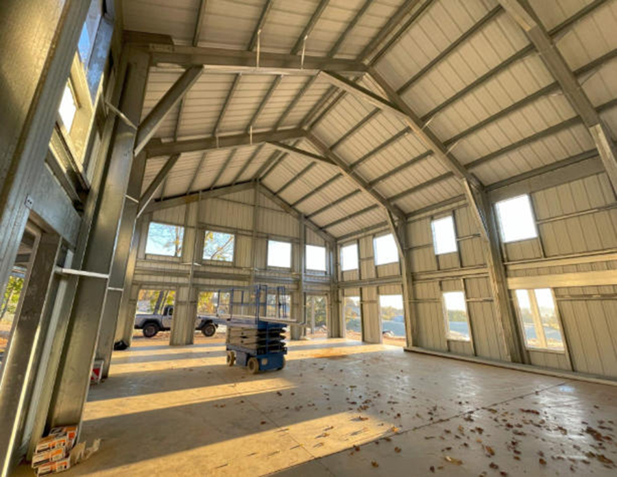 Prefabricated steel warehouse