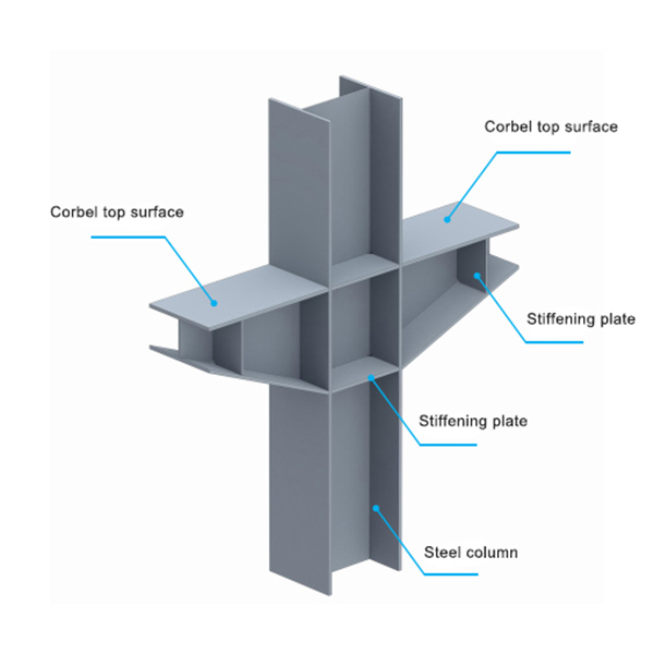 Crane Beam Corbel Axonometric View