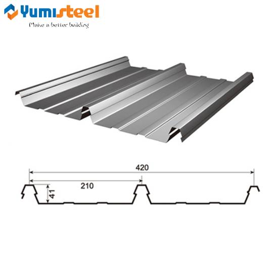 pre-painted standing seam steel sheets