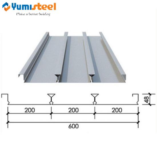 YXB48-200-600 floor decking sheet