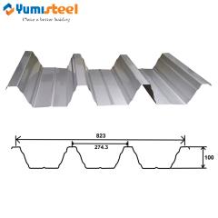 panel de techo de metal de aluminio trapezoidal