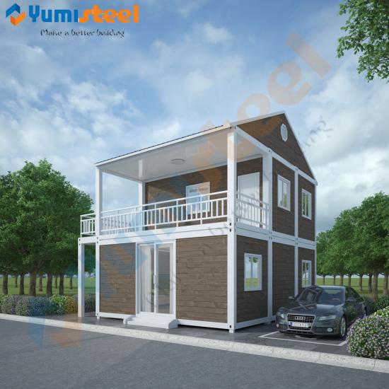 Prefabricated two storeies container house for living