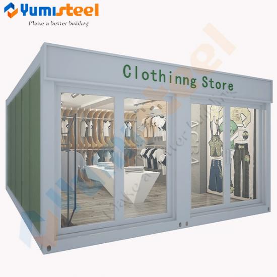 Movable steel frame stores container house