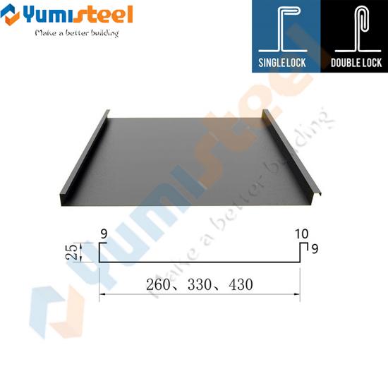 Costo del techo de acero para techos de metal con junta alzada y techos de metal corrugado
    