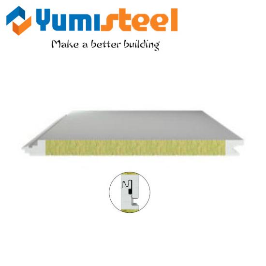 fabricante líder de china Paneles sándwich aislantes de lana de roca con sellado de PU para talleres y cámaras frigoríficas