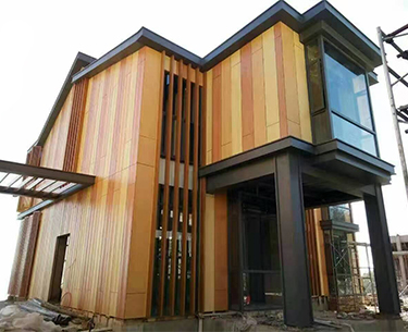 Villa con estructura de acero pesado