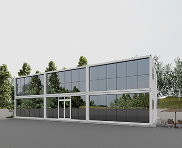 Edificio de casas contenedor para oficinas en México