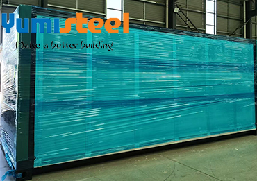 Inspección de producción rutinaria de casas contenedor de Yumisteel
